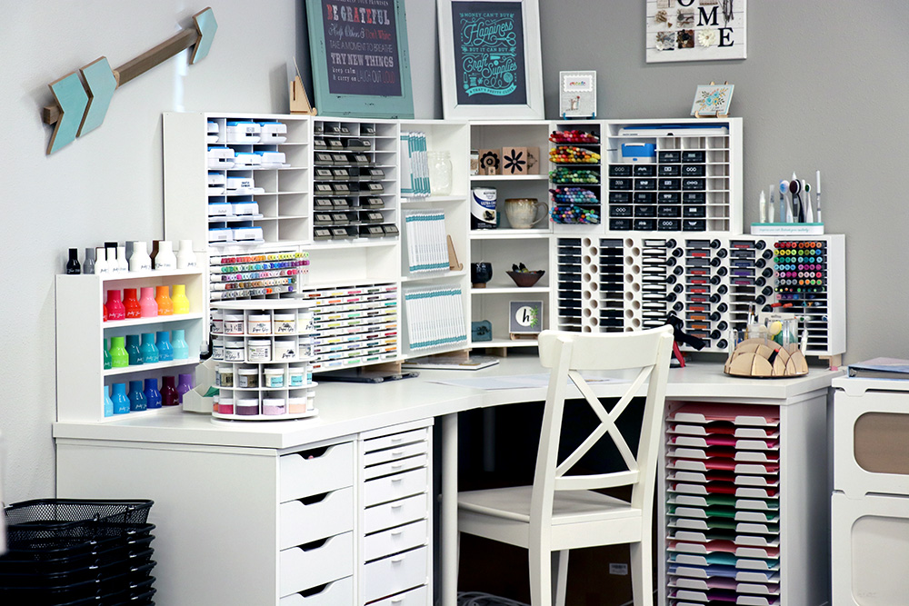 Organized Craft Room Set Up with Stamp-n-Storage and Best Craft Organizer